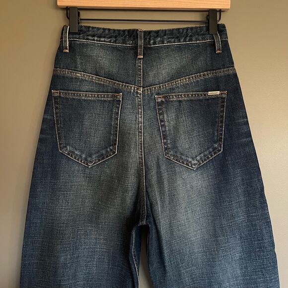 NWT ISABEL MARANT CORSY Jeans High Waist Straight Leg Blue Denim Size 2 Slouchy - Picture 12 of 16